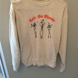 PINK Victoria's Secret Cream 'Let's Go Ghouls' Men's Sweater